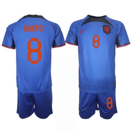 Camiseta de fútbol Países Bajos Cody Gakpo 8 Niño 2ª equipación Copa Mundo 2022 Camiseta de fútbol Países Bajos Cody Gakpo 8 Niño 2ª equipación Copa Mundo 2022